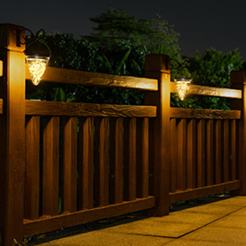 Modern Minimalist Solar Waterproof Cone Filigree PC ABS LED Pendelleuchte Für Garten | Karnz