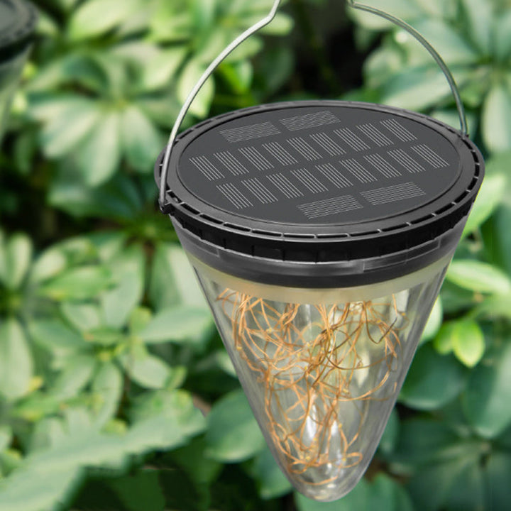 Modern Minimalist Solar Waterproof Cone Filigree PC ABS LED Pendelleuchte Für Garten | Karnz