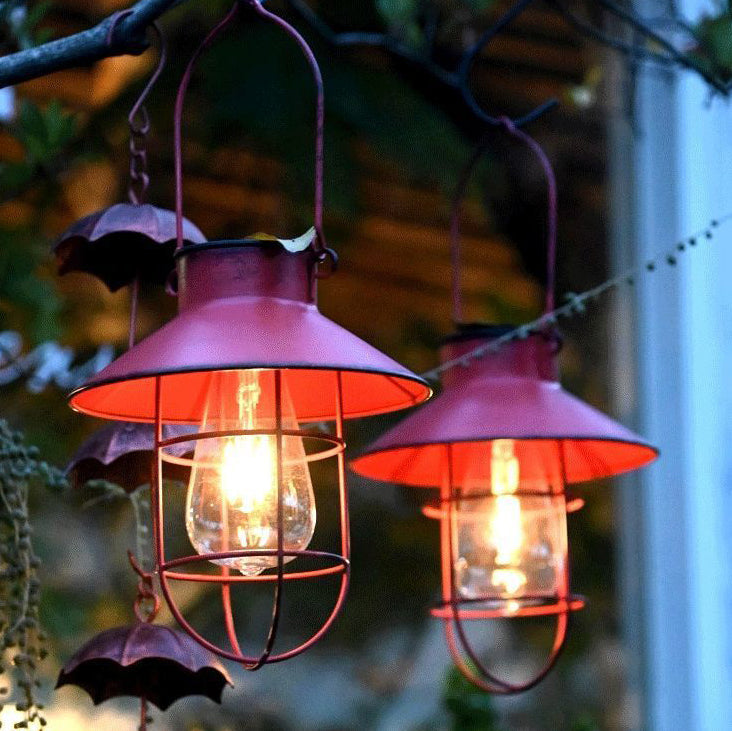 Traditionelle Vintage Solar Wasserfest Runde Tisch Oval Mesh Eisen 1-Licht Außenbeleuchtung Für Garten | Karnz