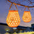Traditionelles Chinesisches Solar-Wasserdicht Oval Rund Hollow Mesh ABS LED Außen Landschaftslicht Für Garten | Karnz
