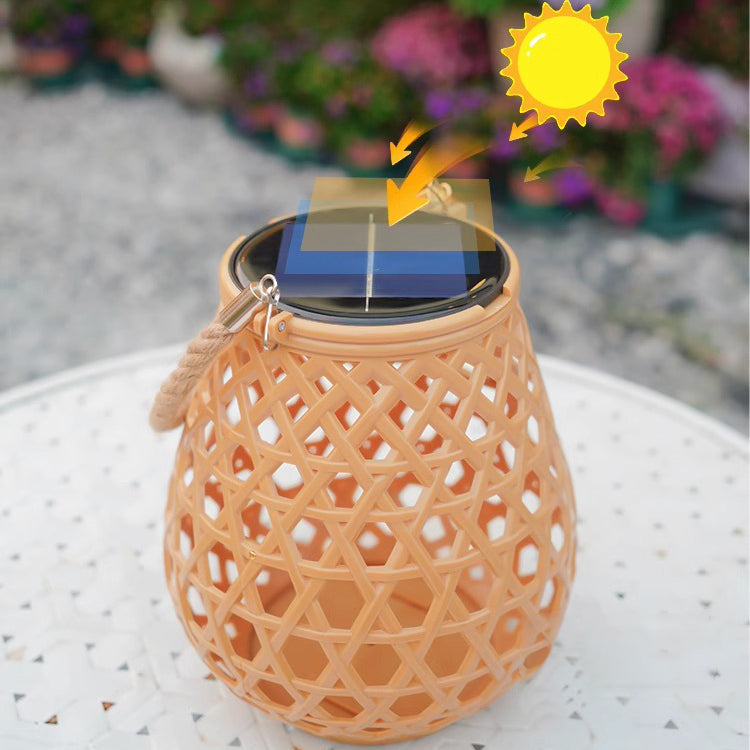 Traditionelles Chinesisches Solar-Wasserdicht Oval Rund Hollow Mesh ABS LED Außen Landschaftslicht Für Garten | Karnz