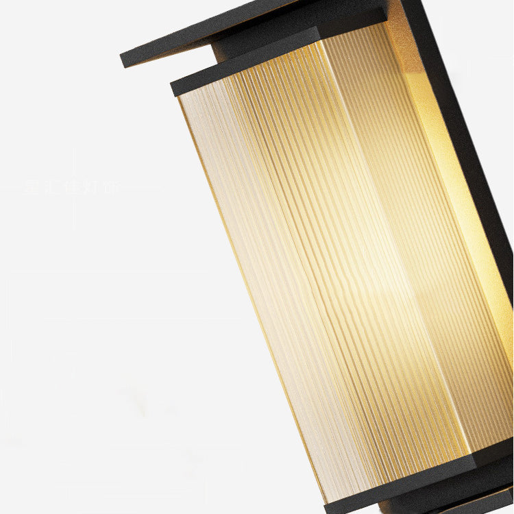 Moderner Minimalistischer Solar-Wasserdichter Rechteckiger Streifen Edelstahl PC LED Außenwandbeleuchtung Lampe Für Garten | Karnz
