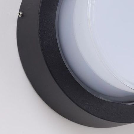 Moderner minimalistischer wasserdichter quadratischer runder Zylinder aus Druckguss-Aluminium Acryl LED Deckenleuchte für Außenpatio | Karnz