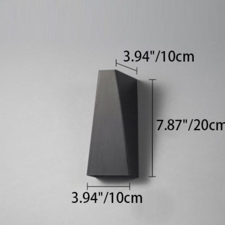 Moderne Minimalistische Wasserfeste Trapezförmige Aluminium Druckguss LED Außenwandleuchte für den Außenbereich | Karnz