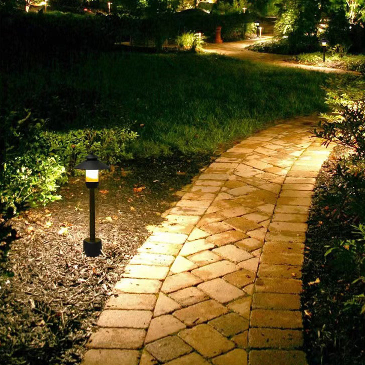 Traditionelle europäische wasserdichte halbrunde Zylinder-Aluminium-Dolomit 1-Licht Außenlandschaftslampe für den Garten | Karnz