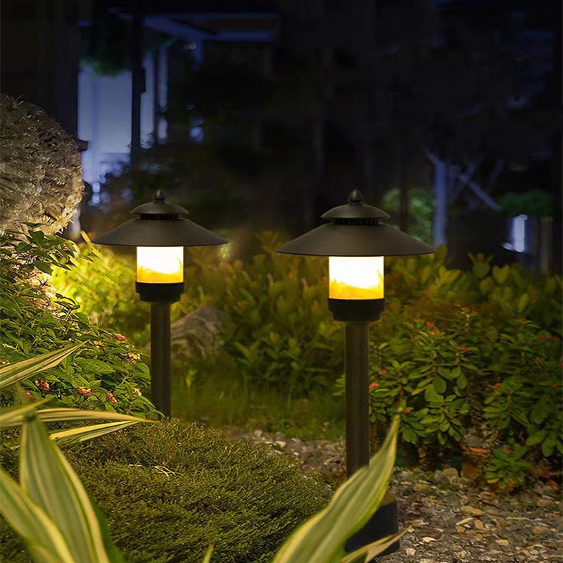 Traditionelle europäische wasserdichte halbrunde Zylinder-Aluminium-Dolomit 1-Licht Außenlandschaftslampe für den Garten | Karnz
