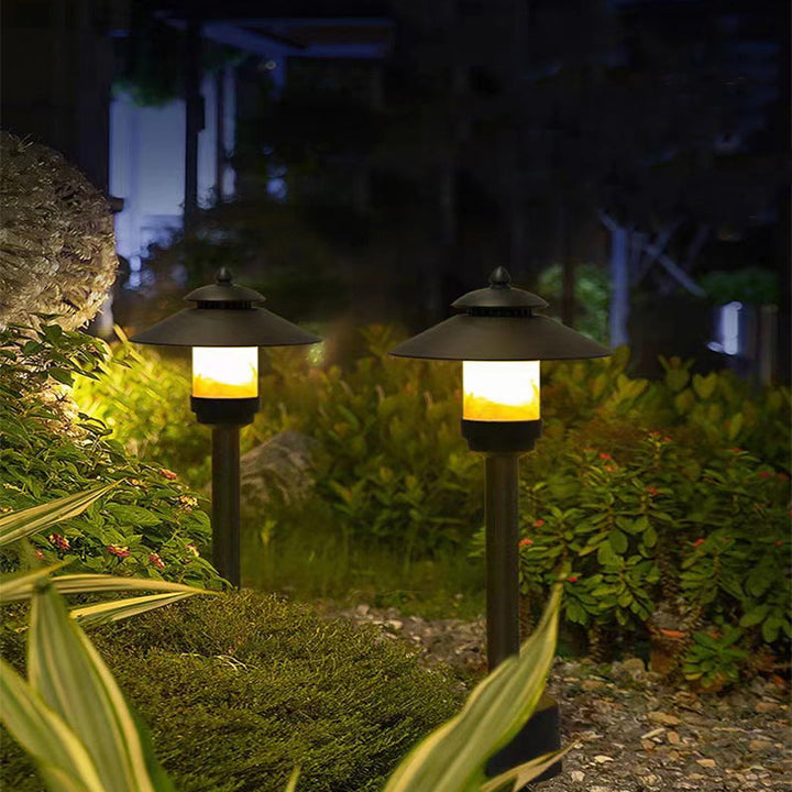 Traditionelle europäische wasserdichte halbrunde Zylinder-Aluminium-Dolomit 1-Licht Außenlandschaftslampe für den Garten | Karnz