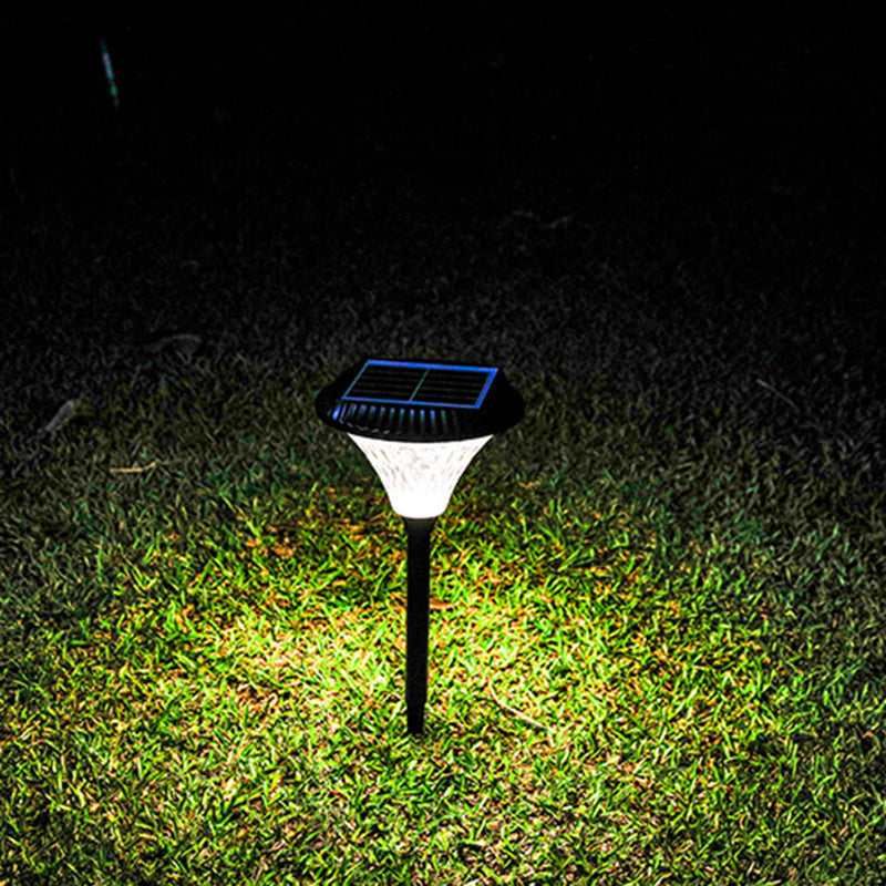 Moderner Minimalistischer Solar Wasserdichter Diamant Runde ABS PC LED Außenlicht Für Außenpatio | Karnz