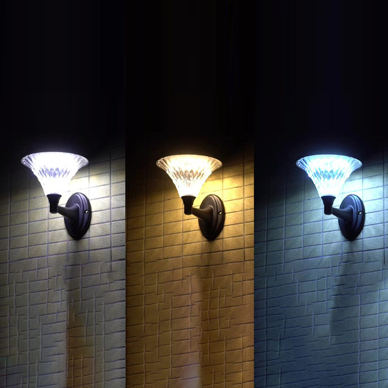 Moderner Minimalistischer Solar Wasserdichter Diamant Runde ABS PC LED Außenlicht Für Außenpatio | Karnz