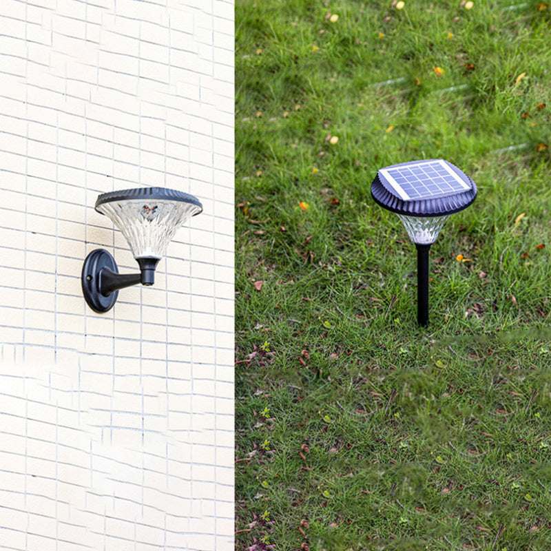 Moderner Minimalistischer Solar Wasserdichter Diamant Runde ABS PC LED Außenlicht Für Außenpatio | Karnz