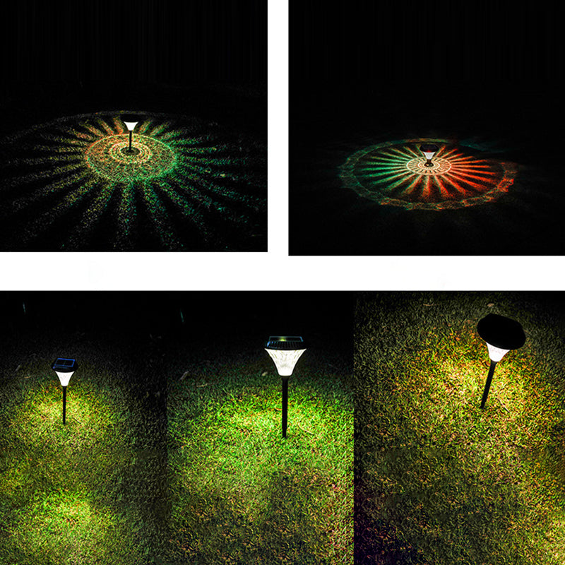 Moderner Minimalistischer Solar Wasserdichter Diamant Runde ABS PC LED Außenlicht Für Außenpatio | Karnz