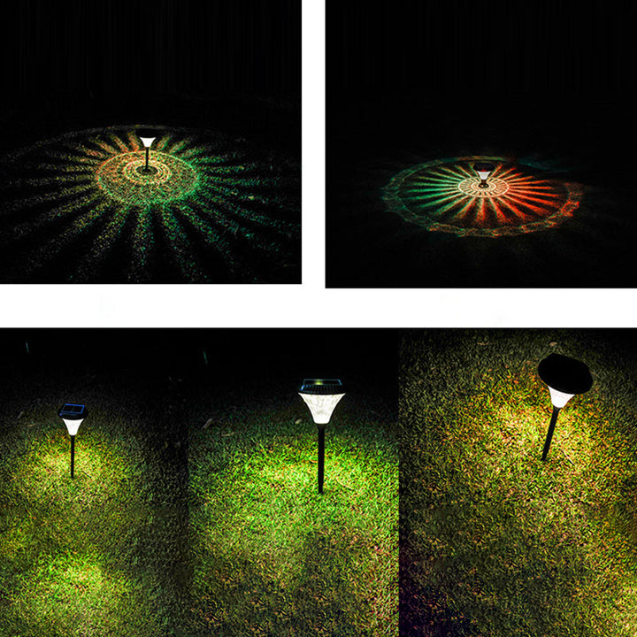 Moderner Minimalistischer Solar Wasserdichter Diamant Runde ABS PC LED Außenlicht Für Außenpatio | Karnz