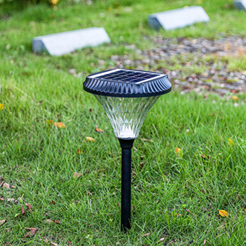 Moderner Minimalistischer Solar Wasserdichter Diamant Runde ABS PC LED Außenlicht Für Außenpatio | Karnz