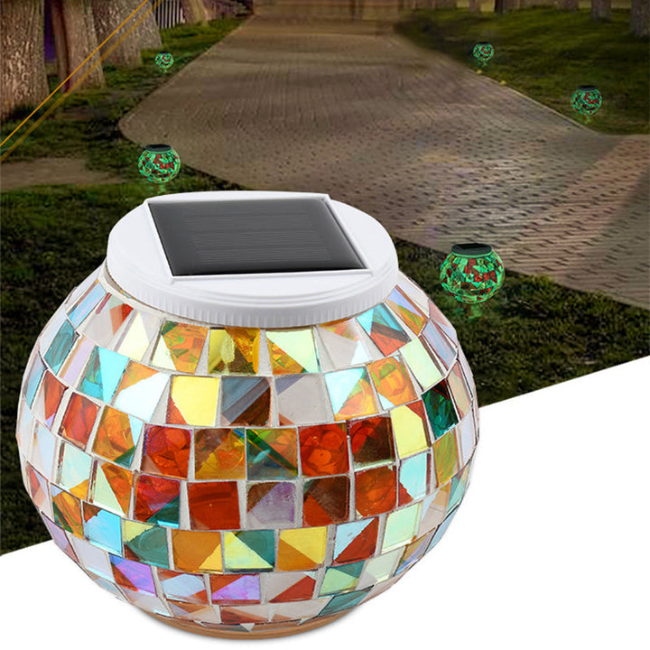 Zeitgenössische kreative solarbetriebene wasserdichte sphärische quadratische Kunststoffglas LED Außenlandschaft für Außenpatio | Karnz