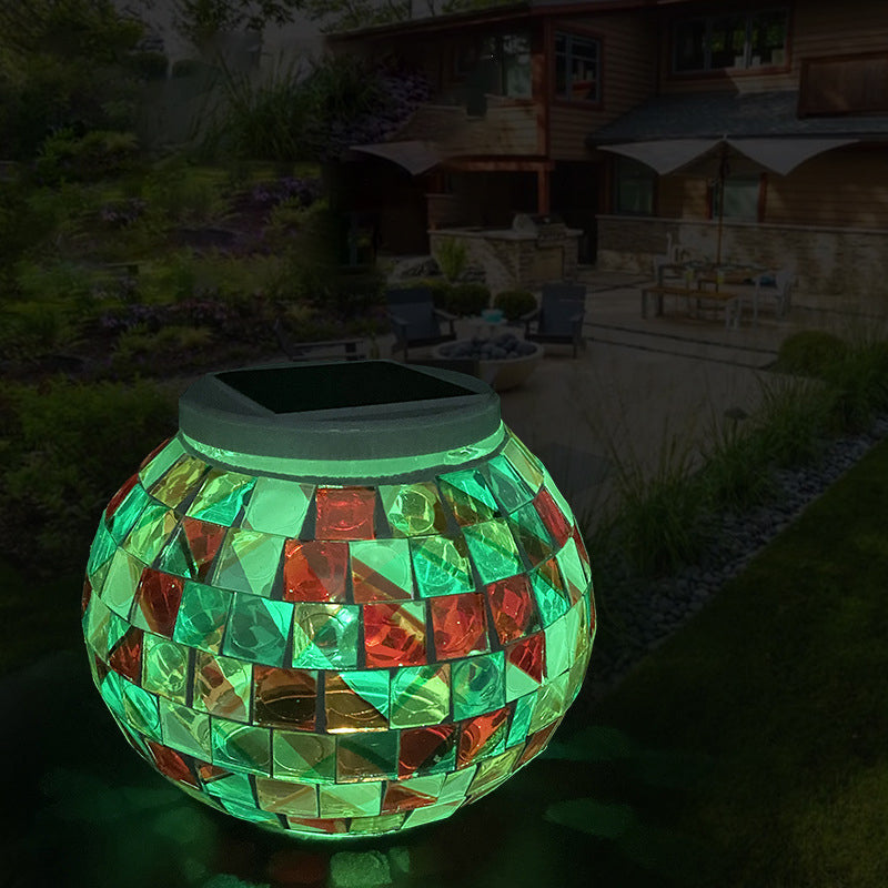 Zeitgenössische kreative solarbetriebene wasserdichte sphärische quadratische Kunststoffglas LED Außenlandschaft für Außenpatio | Karnz