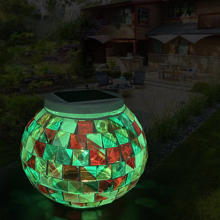 Zeitgenössische kreative solarbetriebene wasserdichte sphärische quadratische Kunststoffglas LED Außenlandschaft für Außenpatio | Karnz