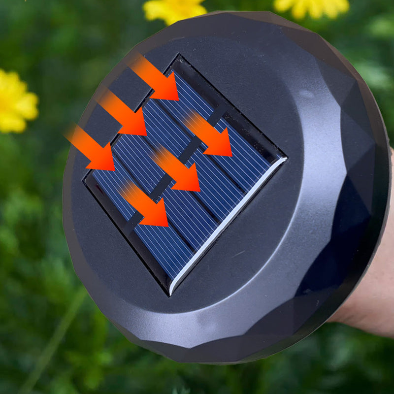 Zeitgenössische industrielle ABS runde LED-Solar-Wasserdichte Rasen-Einbauleuchte für Außenpatio | Karnz