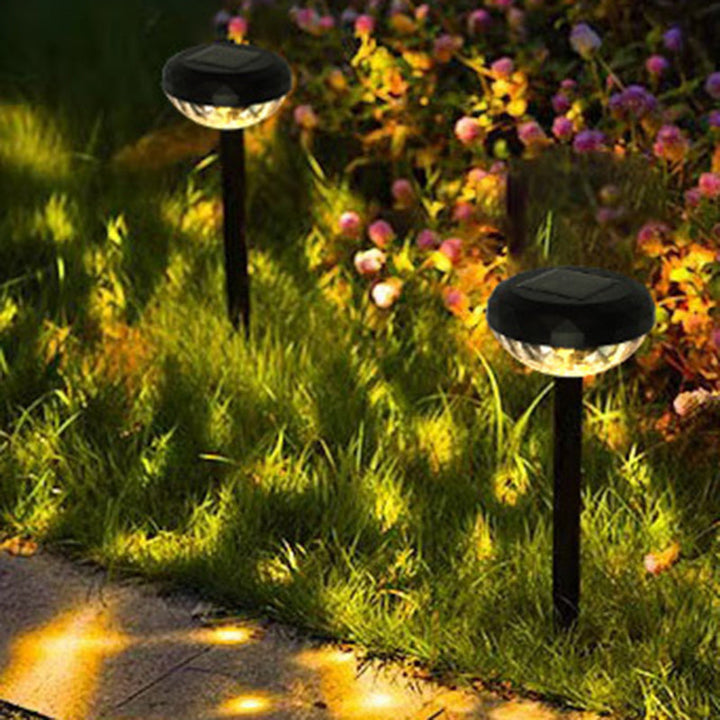 Zeitgenössische industrielle ABS runde LED-Solar-Wasserdichte Rasen-Einbauleuchte für Außenpatio | Karnz