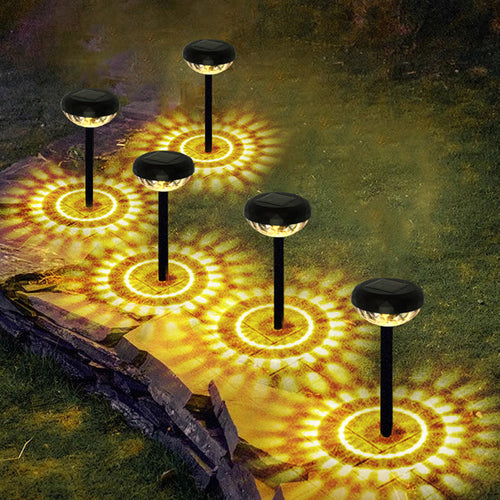Zeitgenössische industrielle ABS runde LED-Solar-Wasserdichte Rasen-Einbauleuchte für Außenpatio | Karnz