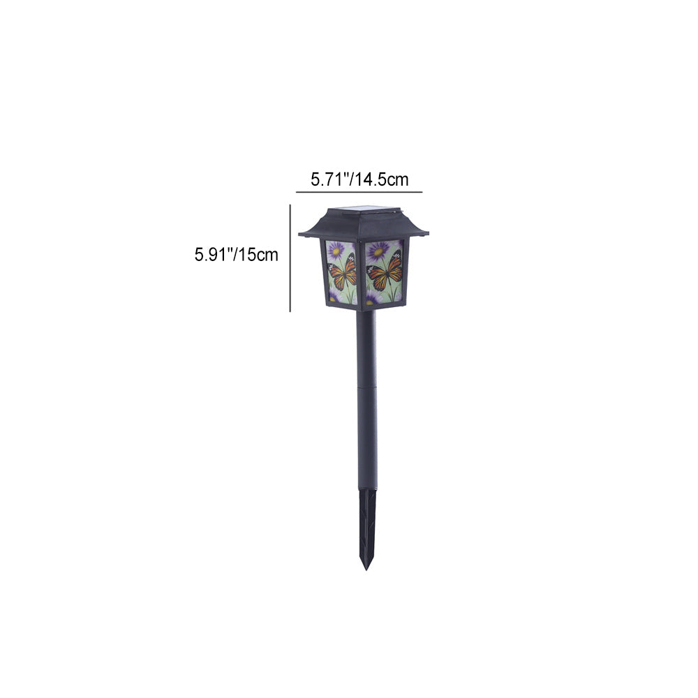 Zeitgenössische industrielle quadratische Eule Muster LED Solar wasserdichte Rasen Einstecklicht für Outdoor Patio | Karnz