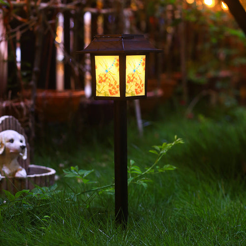 Zeitgenössische industrielle quadratische Eule Muster LED Solar wasserdichte Rasen Einstecklicht für Outdoor Patio | Karnz