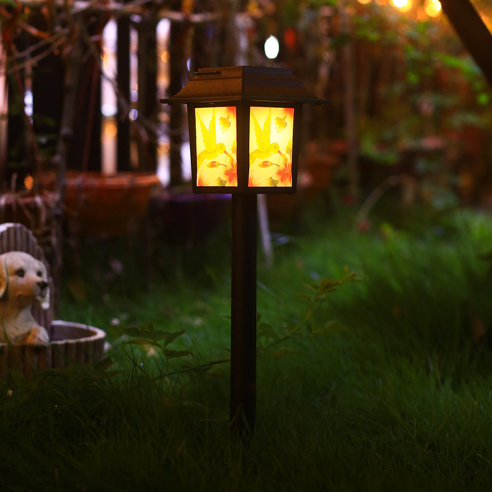 Zeitgenössische industrielle quadratische Eule Muster LED Solar wasserdichte Rasen Einstecklicht für Outdoor Patio | Karnz