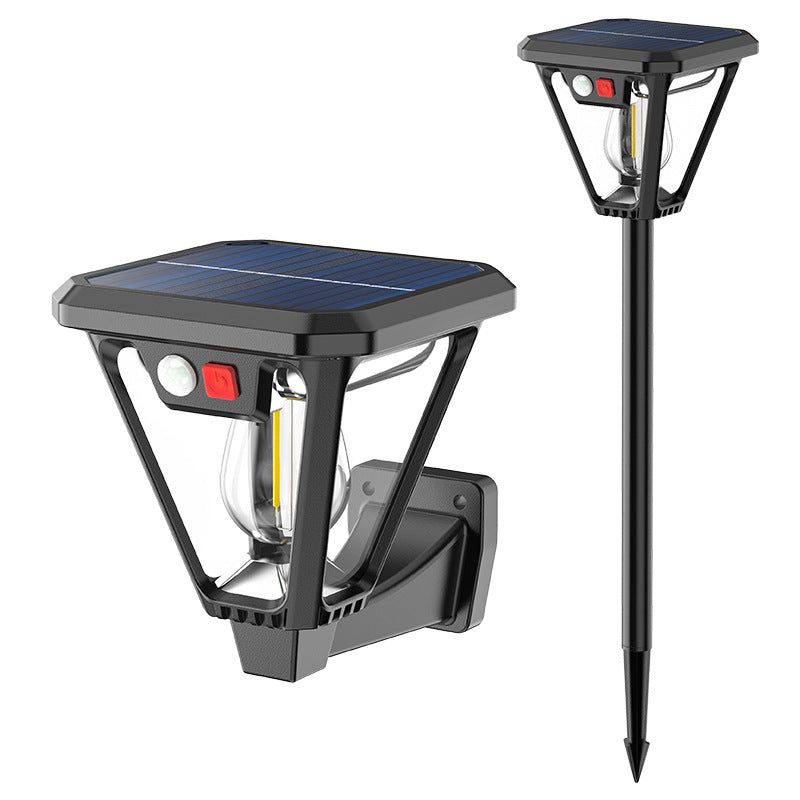 Zeitgenössische industrielle menschliche Körpersensor LED Solar wasserdicht Rasen Einstecklicht für den Außenbereich Patio | Karnz