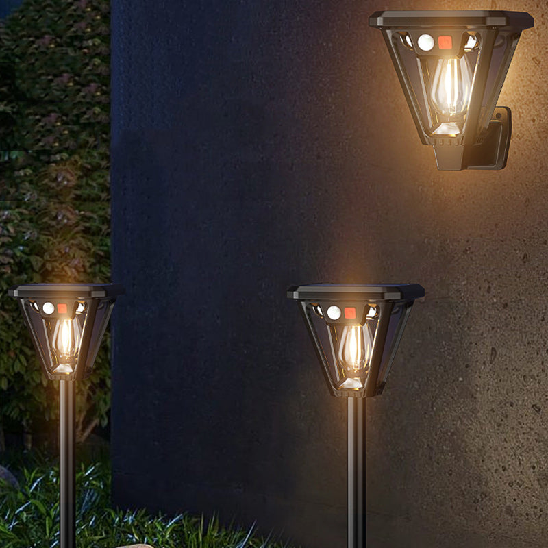 Zeitgenössische industrielle menschliche Körpersensor LED Solar wasserdicht Rasen Einstecklicht für den Außenbereich Patio | Karnz