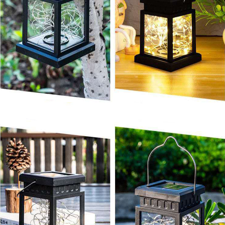 Zeitgenössische industrielle quadratische Stern-LED-Solar-wasserfeste Landschaftsrasenleuchte für den Garten | Karnz