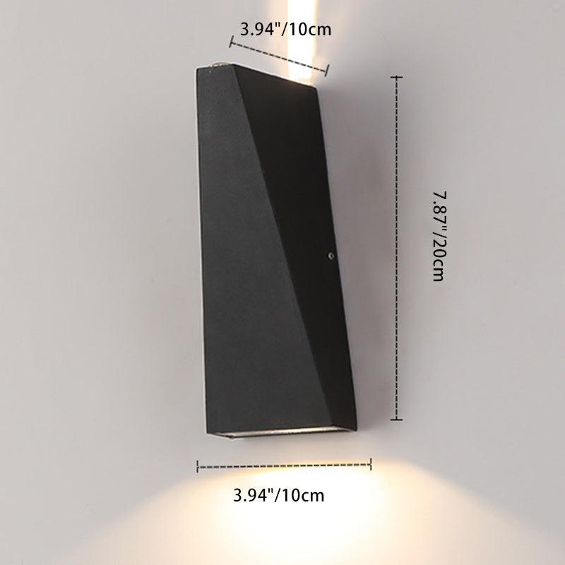 Moderner Minimalistischer Aluminium Auf- und Abwärts Beleuchteter LED-Wandstrahler für Außenbereich Terrasse | Karnz