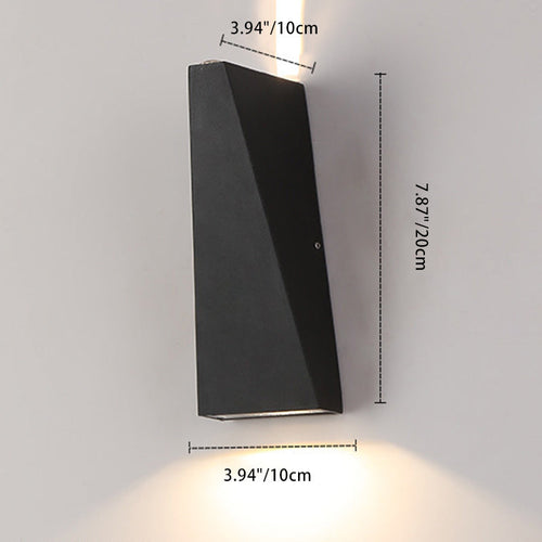 Moderner Minimalistischer Aluminium Auf- und Abwärts Beleuchteter LED-Wandstrahler für Außenbereich Terrasse | Karnz