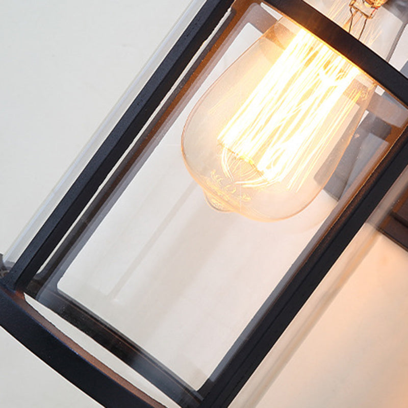Zeitgenössische industrielle Zylinder Aluminium Glas Shade 1-Licht wasserdichte Wandlaampe für Außenterrasse | Karnz
