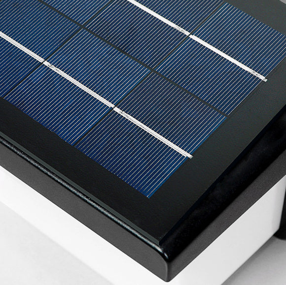 Zeitgenössische Schlichtheit Rechteckige Wasserdichte Solar-Menschenkörper-Induktions-LED-Außen-Wandleuchte für den Garten | Karnz