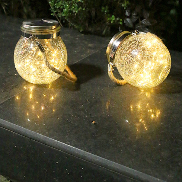Modern Minimalist Solar Wasserdicht Runde Flasche Runde Rissglas ABS Edelstahl LED Außenlicht Für Garten | Karnz