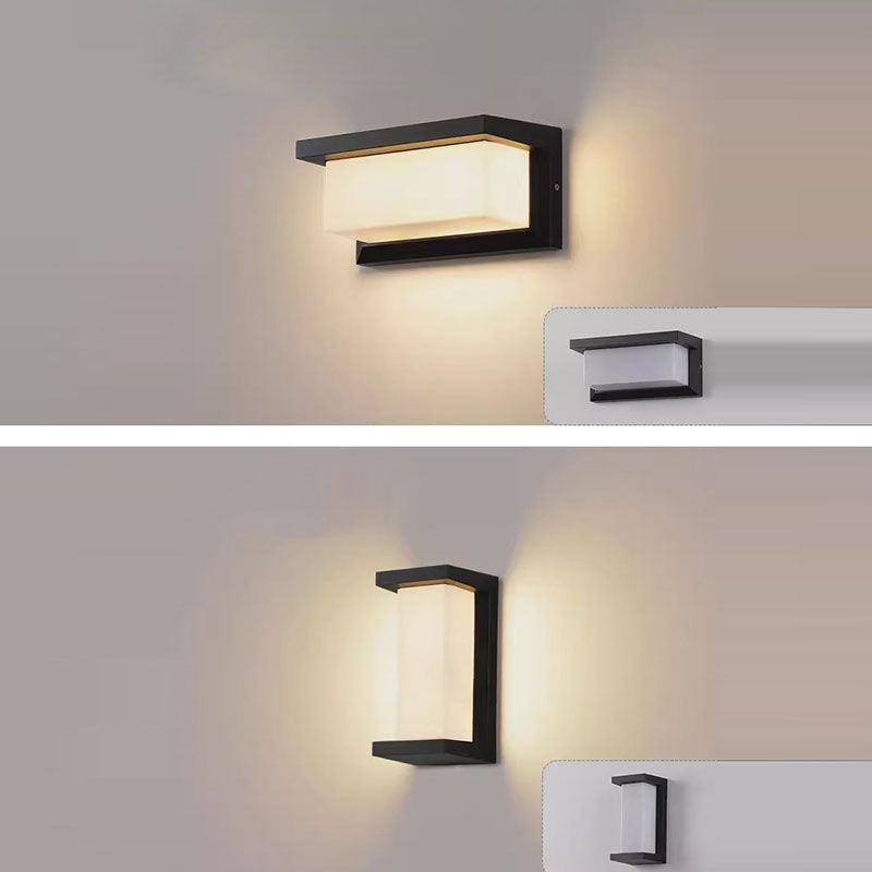 Wasserdichte rechteckig-ovale LED-Wandleuchte aus PC-Aluminium für den Außenbereich