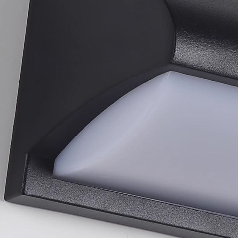 Wasserdichte rechteckig-ovale LED-Wandleuchte aus PC-Aluminium für den Außenbereich