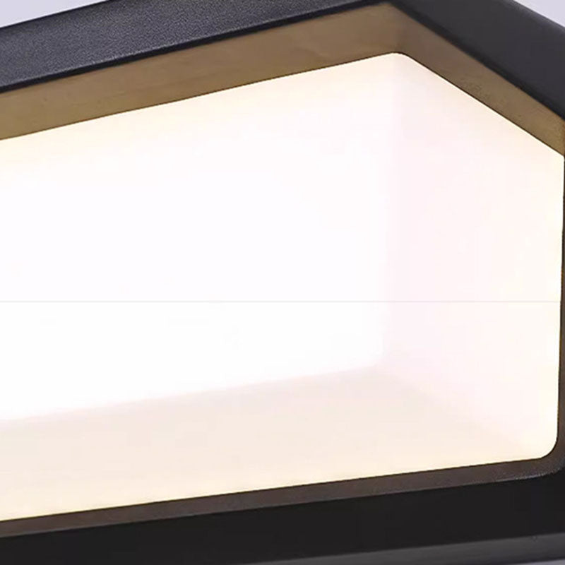 Wasserdichte rechteckig-ovale LED-Wandleuchte aus PC-Aluminium für den Außenbereich