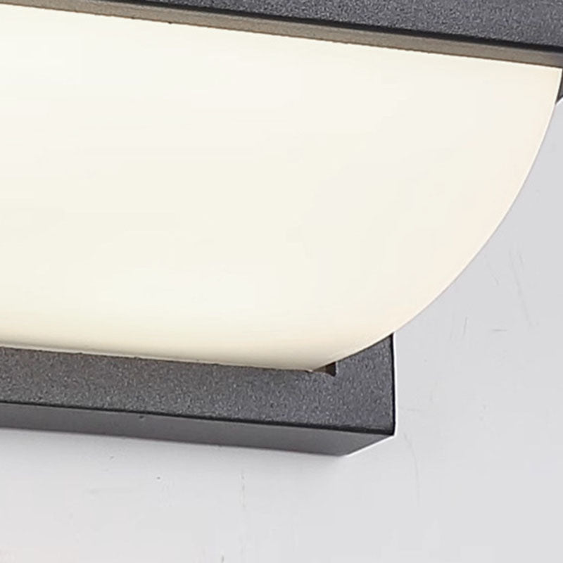 Wasserdichte rechteckig-ovale LED-Wandleuchte aus PC-Aluminium für den Außenbereich