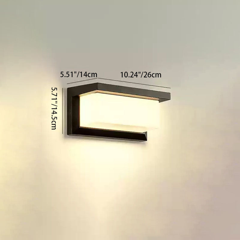 Wasserdichte rechteckig-ovale LED-Wandleuchte aus PC-Aluminium für den Außenbereich
