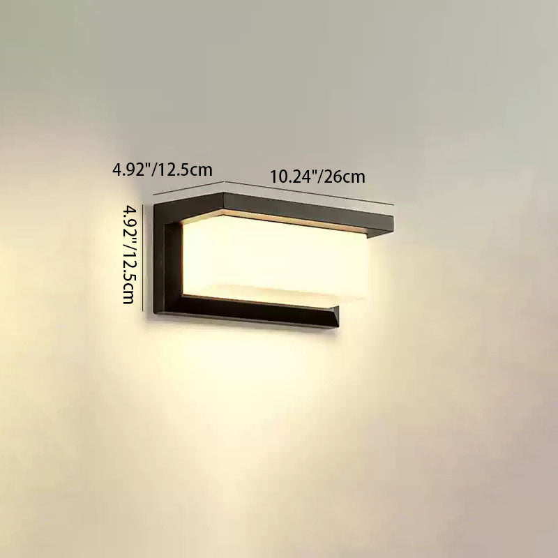 Wasserdichte rechteckig-ovale LED-Wandleuchte aus PC-Aluminium für den Außenbereich