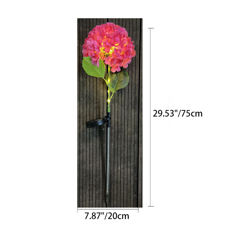 Zeitgenössische kreative solarbetriebenen wasserdichte Hortensie runde PVC Edelstahl LED Außenleuchte für den Garten | Karnz