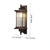 Traditionelles chinesisches wasserdichtes rechteckiges Glas-Metall 1-Licht-Wand sconce Lampe für Außenpatio | Karnz