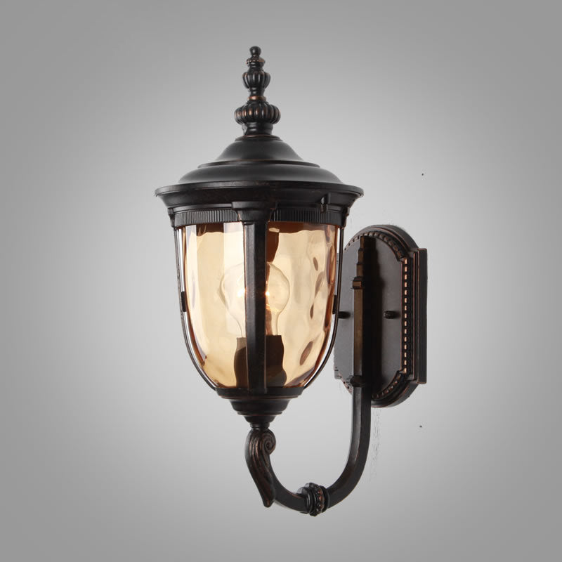 Zeitgenössische Nordische Jar Aluminium Glas 1-Licht Wand Scone Lampe Für Außenpatio | Karnz