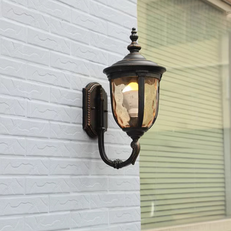 Zeitgenössische Nordische Jar Aluminium Glas 1-Licht Wand Scone Lampe Für Außenpatio | Karnz