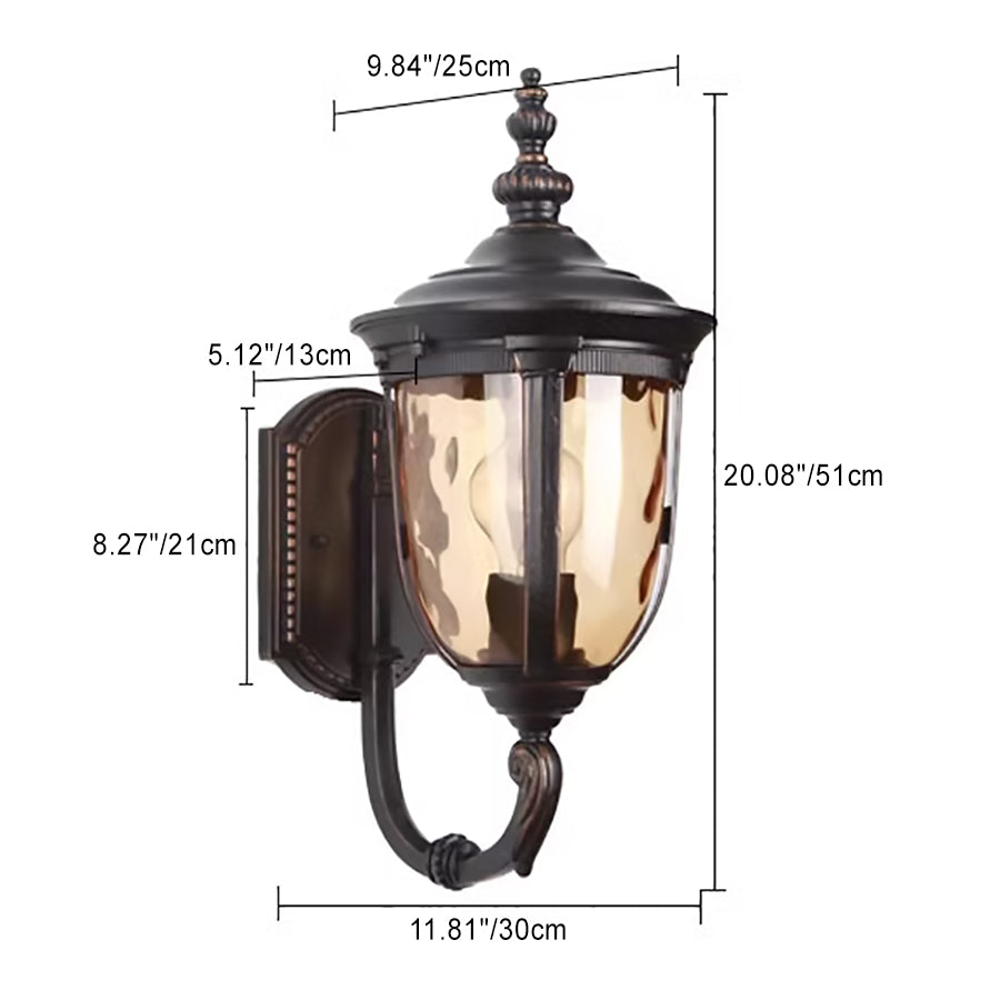 Zeitgenössische Nordische Jar Aluminium Glas 1-Licht Wand Scone Lampe Für Außenpatio | Karnz