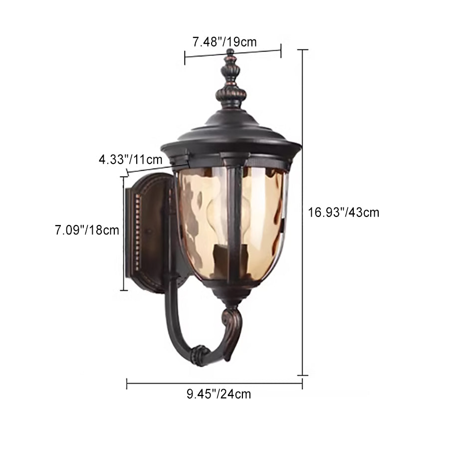 Zeitgenössische Nordische Jar Aluminium Glas 1-Licht Wand Scone Lampe Für Außenpatio | Karnz
