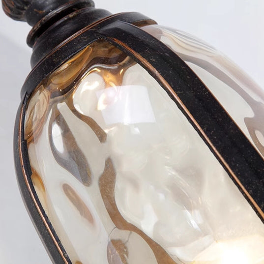 Zeitgenössische Nordische Jar Aluminium Glas 1-Licht Wand Scone Lampe Für Außenpatio | Karnz