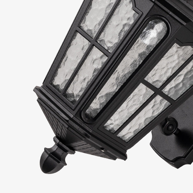 Traditionelle europäische Laterne Wasserdicht Aluminium Glas 1-Licht Wand sconce Lampe Für Außen patio | Karnz