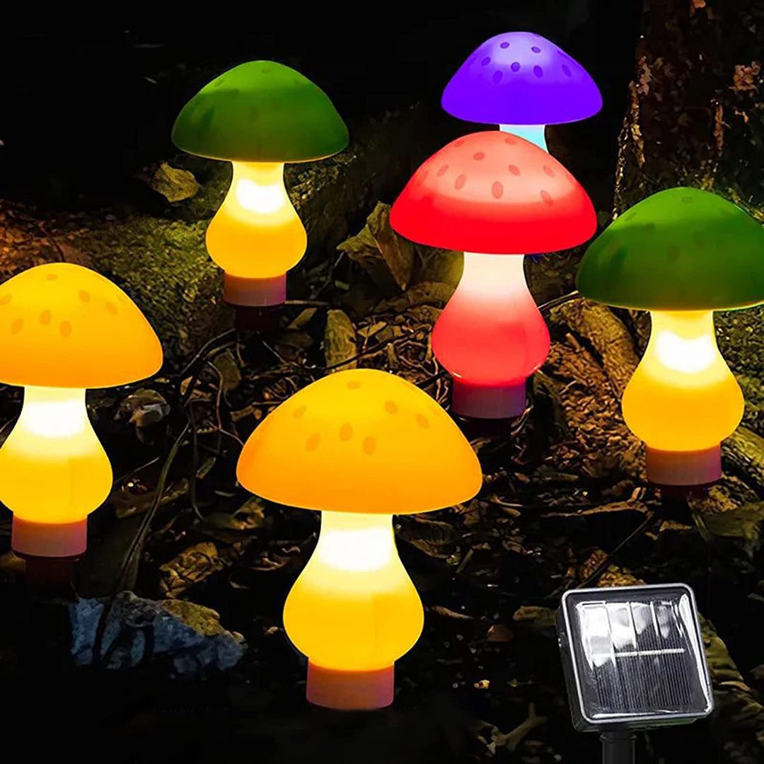 Zeitgenössische kreative wasserdichte Solar-Pilz-Kunststoff-LED-Landschaftsbeleuchtung Außenlichter für den Garten | Karnz