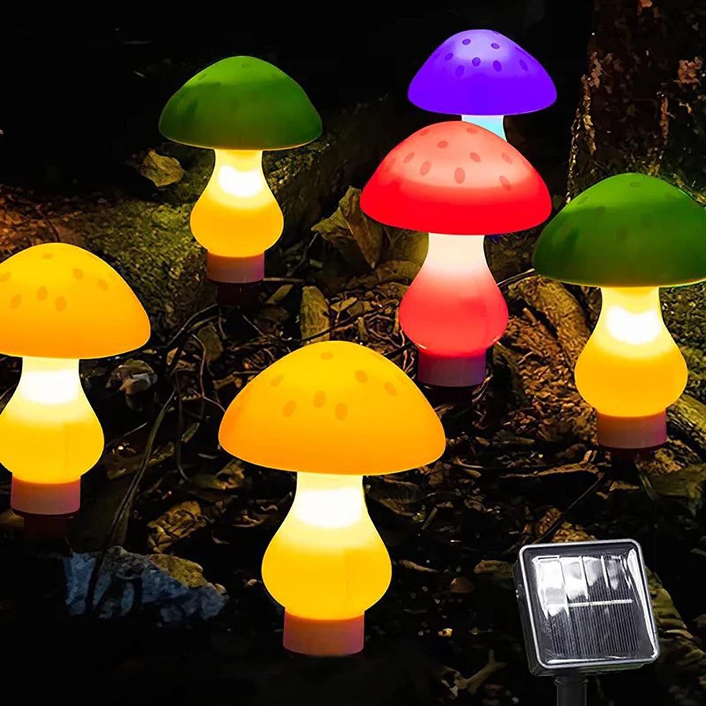 Zeitgenössische kreative wasserdichte Solar-Pilz-Kunststoff-LED-Landschaftsbeleuchtung Außenlichter für den Garten | Karnz